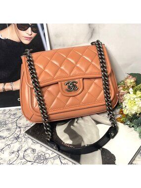 Chanel Double Flap Quilted Boy Pink